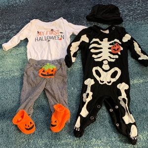 My first Halloween & glow in dark skeleton costume